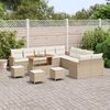 vidaXL Gartensofa-set 14 pcs Beige Poly-Rattan