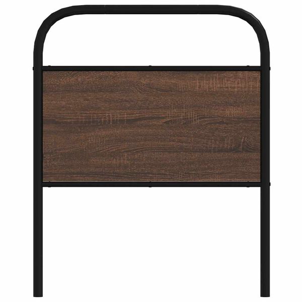 vidaXL Kopfteil Braun Eichen-Optik 75 cm Stahl und Holzwerkstoff