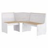 vidaXL Eckbank REINE 151 cm Honigbraun und Wei&szlig; Massivholz Kiefer