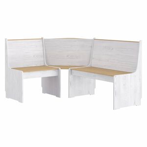 vidaXL Eckbank REINE 151 cm Honigbraun und Wei&szlig; Massivholz Kiefer