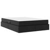 vidaXL Aufbewahrungsbett mit Matratze mit Matratze 2 pcs Schwarz Leder