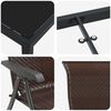 vidaXL Garten Essgruppe 5 pcs Braun Pulverbeschichteter Stahl