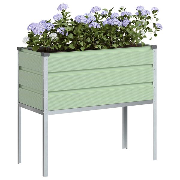 vidaXL Pflanzk&uuml;bel Pastellgr&uuml;n 100 x 45 x 90 cm Verzinkter Stahl
