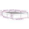 vidaXL Massivholzbett Honigbraun 120x190 cm