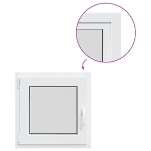 vidaXL Kellerfenster "RISOR" 50x50 cm Drehkipp DIN Links Wei&szlig;