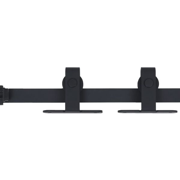 vidaXL Mini Schiebet&uuml;rbeschlag Set f&uuml;r Schrankt&uuml;ren Carbonstahl 200 cm