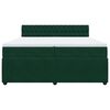 vidaXL Boxspringbett mit Matratze Dunkelgr&uuml;n 200x200 cm Samt