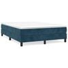 vidaXL Boxspringbett mit Matratze Dunkelblau 140x200 cm Samt