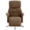 vidaXL Relaxsessel mit Fu&szlig;teil Braun Stoff
