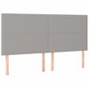 vidaXL Boxspringbett mit Matratze Hellgrau 200x200 cm Stoff