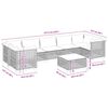 vidaXL 8-tlg. Garten-Sofagarnitur mit Kissen Beige Poly Rattan