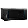 vidaXL Netzwerkschrank mit Speicher Schwarz 60 x 35 x 28 cm Stahl