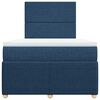 vidaXL Boxspringbett mit Matratze Blau 120x200 cm Stoff