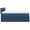 vidaXL Boxspringbett mit Matratze Blau 200x200 cm Stoff