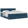 vidaXL Ottoman-Bett mit Matratze Dunkelblau 180x200 cm Samt