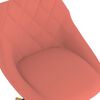 vidaXL Esszimmerst&uuml;hle 4 Stk. Drehbar Rosa Samt