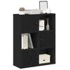 vidaXL B&uuml;cherregal Schwarz Eichen-Optik 60x24x76,5 cm Holzwerkstoff