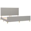 vidaXL Bettgestell ohne Matratze Hellgrau 200x200 cm Stoff