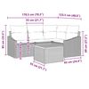 vidaXL Gartensofa-set 5 pcs Beige und Hellgrau Poly-Rattan