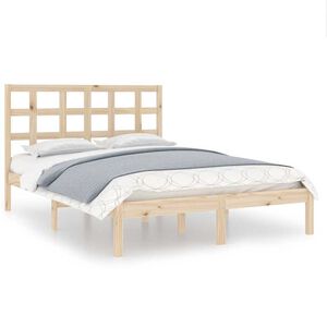 vidaXL Massivholzbett 135x190 cm