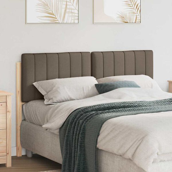 vidaXL Gepolstertes Kopfteil mit Kopfteil Braun und Taupe 140 cm