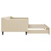 vidaXL Tagesbett Ausziehbar Creme 90x200 cm Stoff