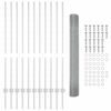 vidaXL Zaun mit Pfosten Silber 1,2 x 25 m Stahl