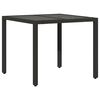 vidaXL 5-tlg. Garten-Essgruppe mit Kissen Schwarz Poly Rattan