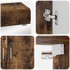 vidaXL Badezimmerm&ouml;bel-Set TULUM Ger&auml;ucherte Eiche Holzwerkstoff