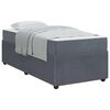 vidaXL Bettrahmen mit Matratze Dunkelgrau 90 x 200 cm Stoff