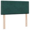 vidaXL Boxspringbett mit Matratze Dunkelgr&uuml;n 90x220 cm Samt