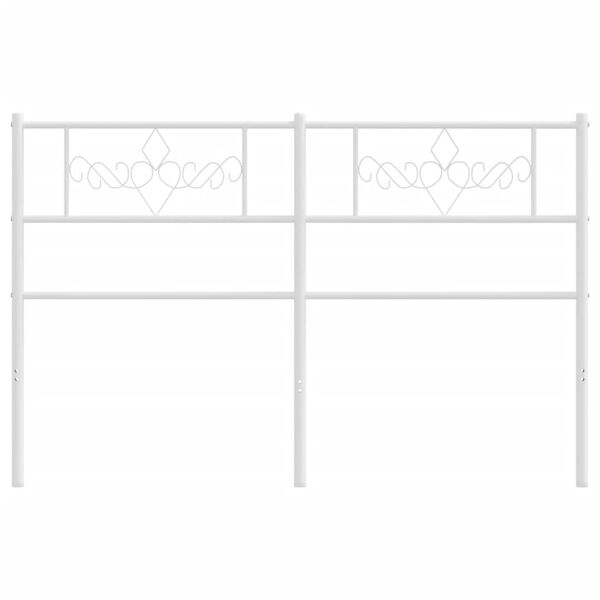 vidaXL Kopfteil Metall Wei&szlig; 120 cm