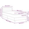 vidaXL Boxspringbett mit Matratze mit Kopfteil Taupe 90 x 200 cm Stoff