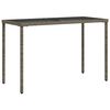 vidaXL Gartentisch mit Glasplatte Grau 115x54x74 cm Poly Rattan