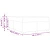 vidaXL Bettrahmen mit Matratze Creme 140 x 200 cm Stoff