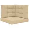 vidaXL Sofakissen f&uuml;r drau&szlig;en Polyester Beige 60 x 60 cm