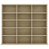 vidaXL CD-Regal Sonoma-Eiche 100x23x89,5 cm Holzwerkstoff