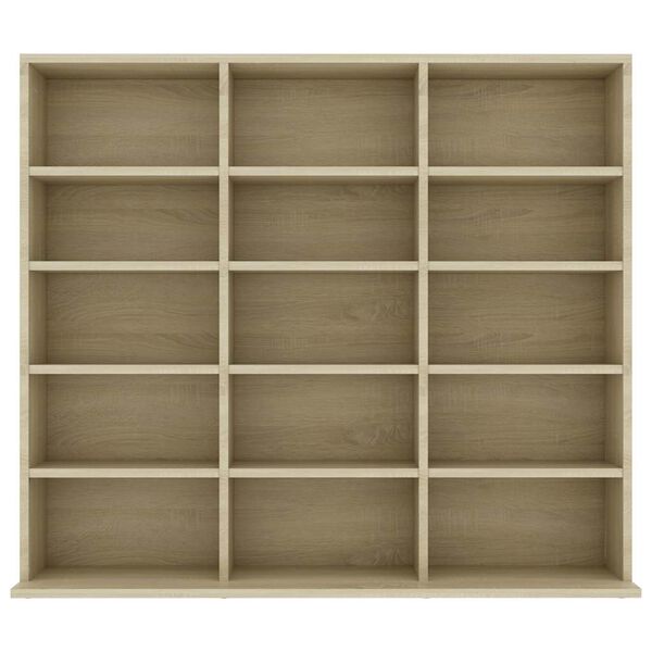 vidaXL CD-Regal Sonoma-Eiche 100x23x89,5 cm Holzwerkstoff