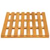 vidaXL Badematte Uni Braun 100 x 53 cm Holz
