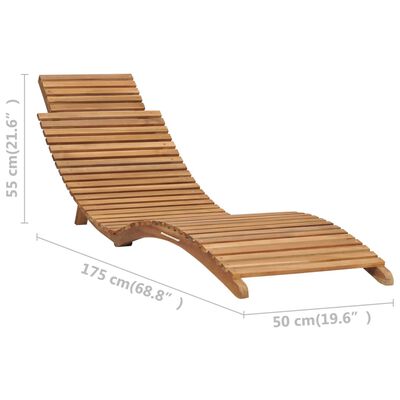 vidaXL 3-tlg. Garten-Lounge-Set Klappbar Massivholz Teak