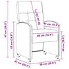 vidaXL Esszimmerst&uuml;hle mit Rollen 2 pcs Gl&auml;nzendes Braun Kunstleder