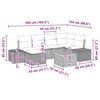vidaXL Garten-Sofa-Set 7 pcs Schwarz und Wei&szlig;