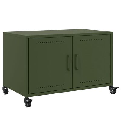 vidaXL TV-Schrank Olivgrün 68x39x43,5 cm Stahl