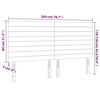 vidaXL LED Kopfteil Dunkelblau 200x5x118/128 cm Samt
