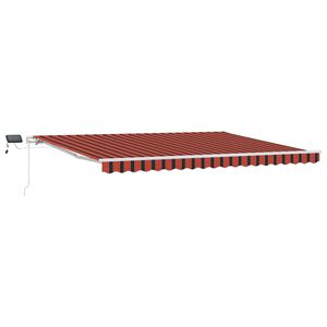vidaXL Ausziehbare Markise Orange und Braun 450 x 350 cm