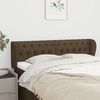 vidaXL Kopfteil mit Ohren Dunkelbraun 163x23x78/88 cm Stoff