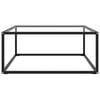 vidaXL Couchtisch Schwarz mit Hartglas 80x80x35 cm