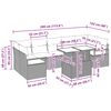 vidaXL Garten-Sofa-Set mit Speicher 8 pcs Grau Poly Rattan