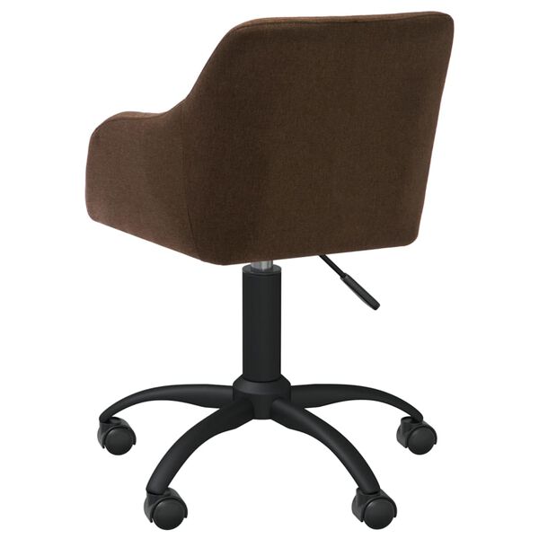 vidaXL Esszimmerst&uuml;hle 4 Stk. Drehbar Braun Stoff