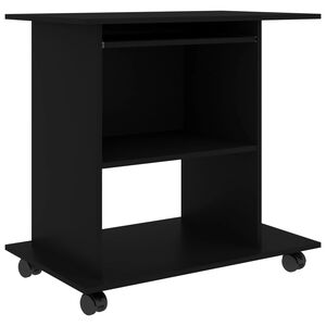 vidaXL Schreibtisch Schwarz 80x50x75 cm Holzwerkstoff